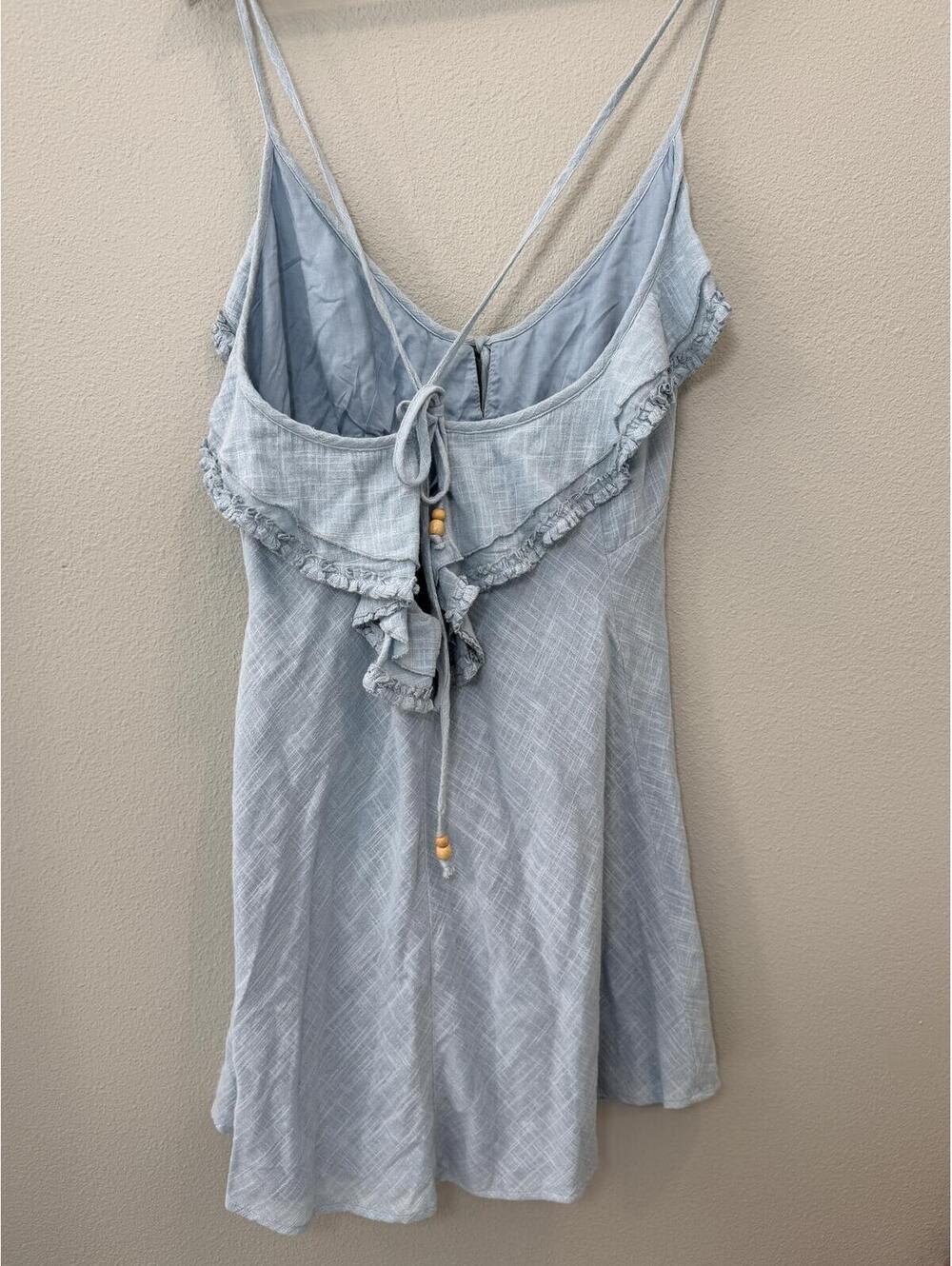 Free People Love Forever Mini Dress In Hot Spring Blue - Women's XL NWOT - Picture 5 of 7